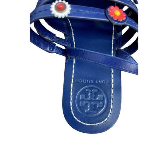 TORY BURCH MARGUERITE CALF LEATHER SANDALS SIZE 7 - Picture 6 of 8